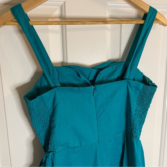 Trashy Diva Chic Asymmetrical Teal Dress with Flowy Hem Size 10 y2k academia - Picture 5 of 8